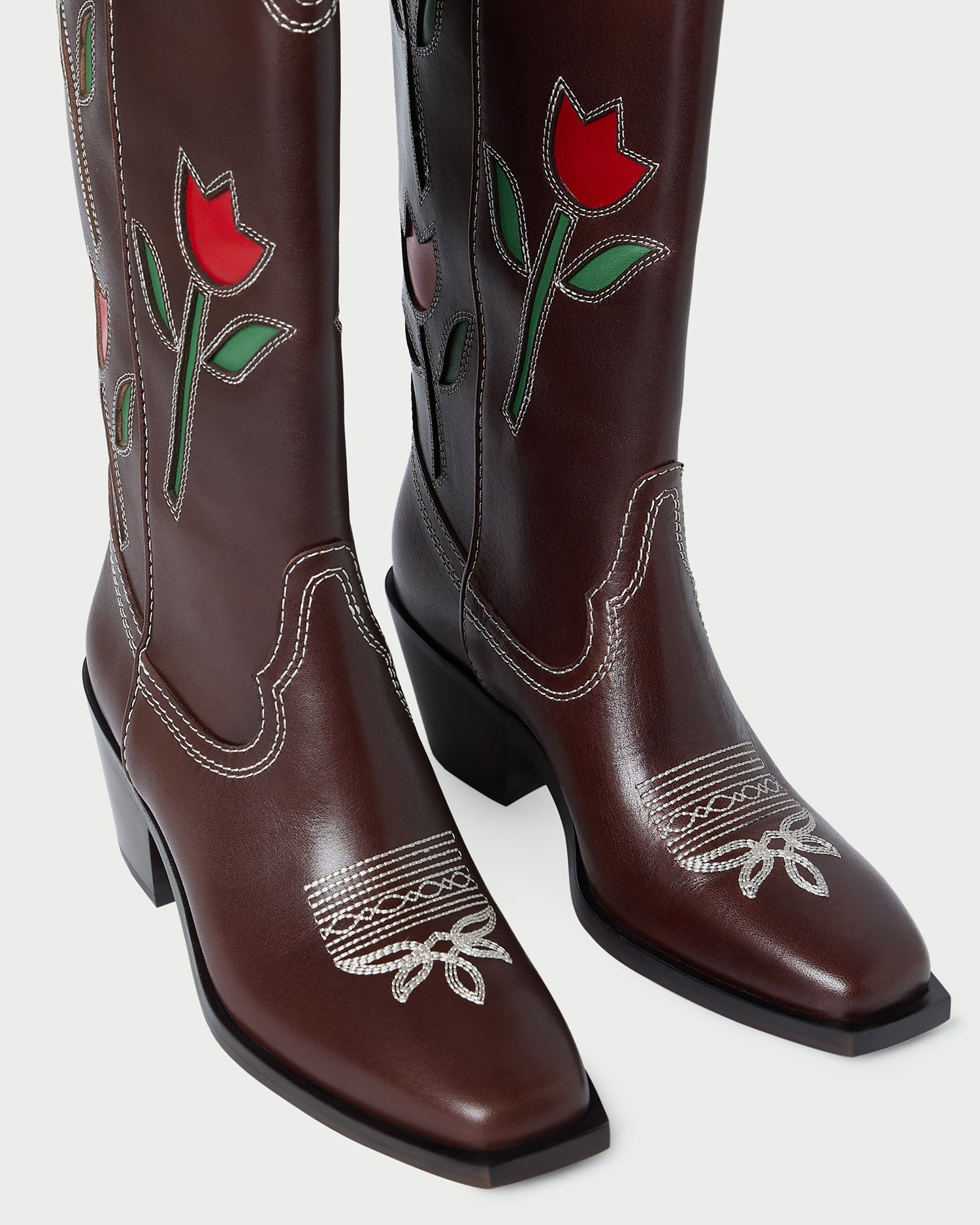 Loeffler Randall Women / Wilder Espresso Leather Tulip Boot