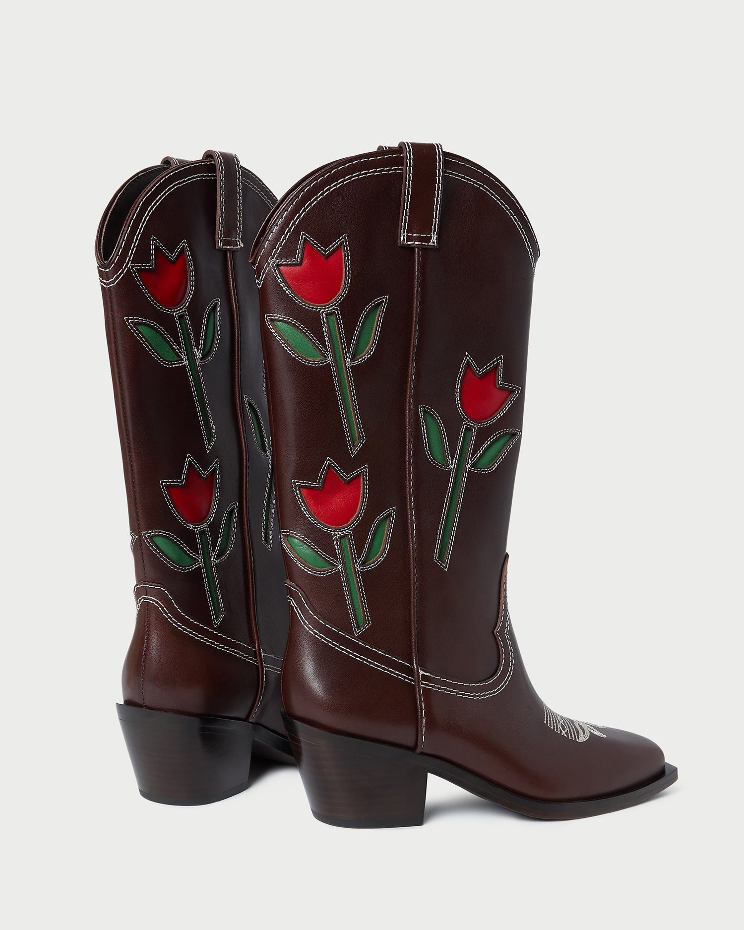 Loeffler Randall Women / Wilder Espresso Leather Tulip Boot