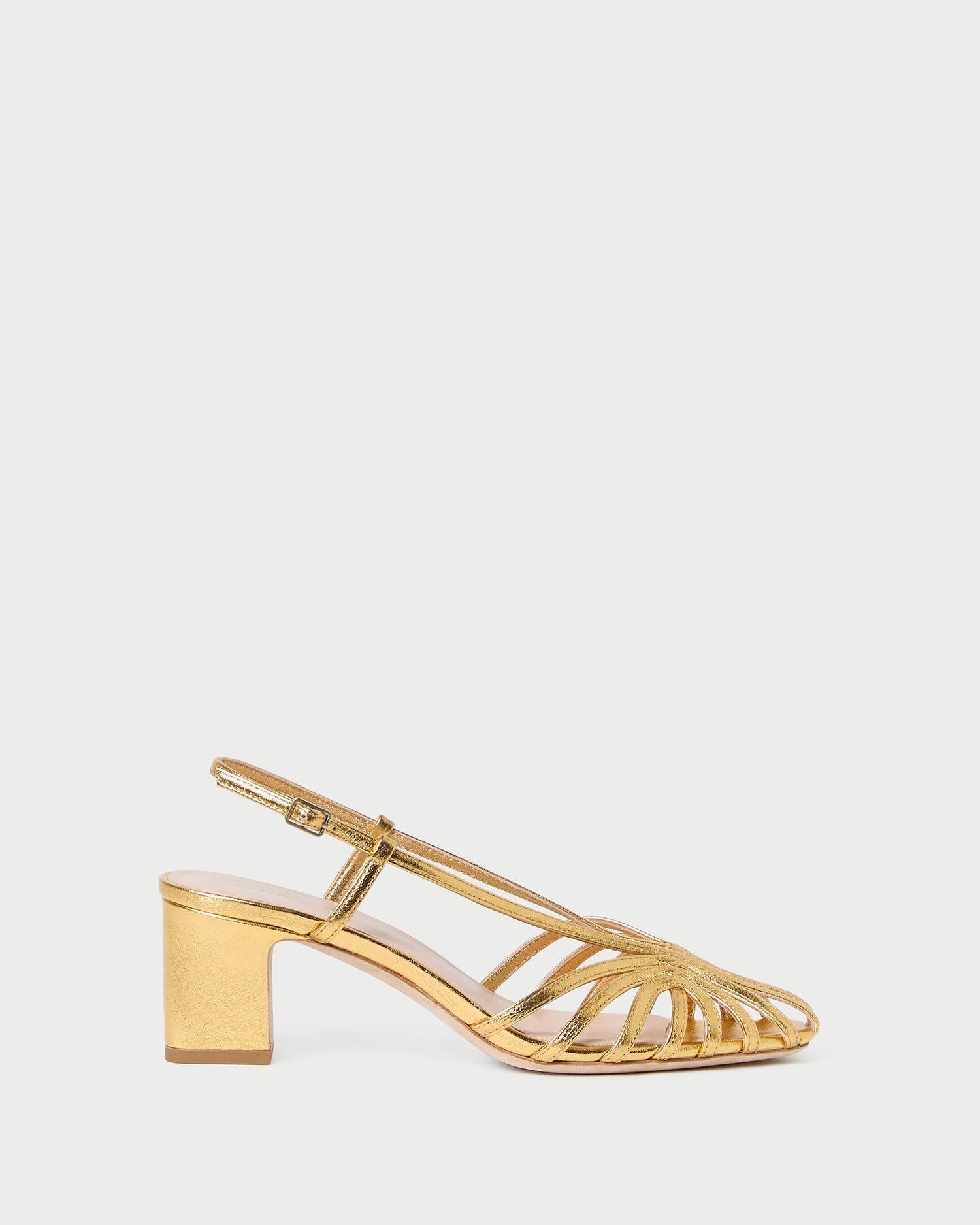 Loeffler Randall Women / Priscilla Gold Lattice Heeled Sandal