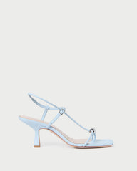 Loeffler Randall Women / Triana Blue Leather Mid-Heel Sandal