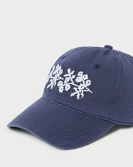 Loeffler Randall Women / Cairo Navy/Cream Embroidered Cap