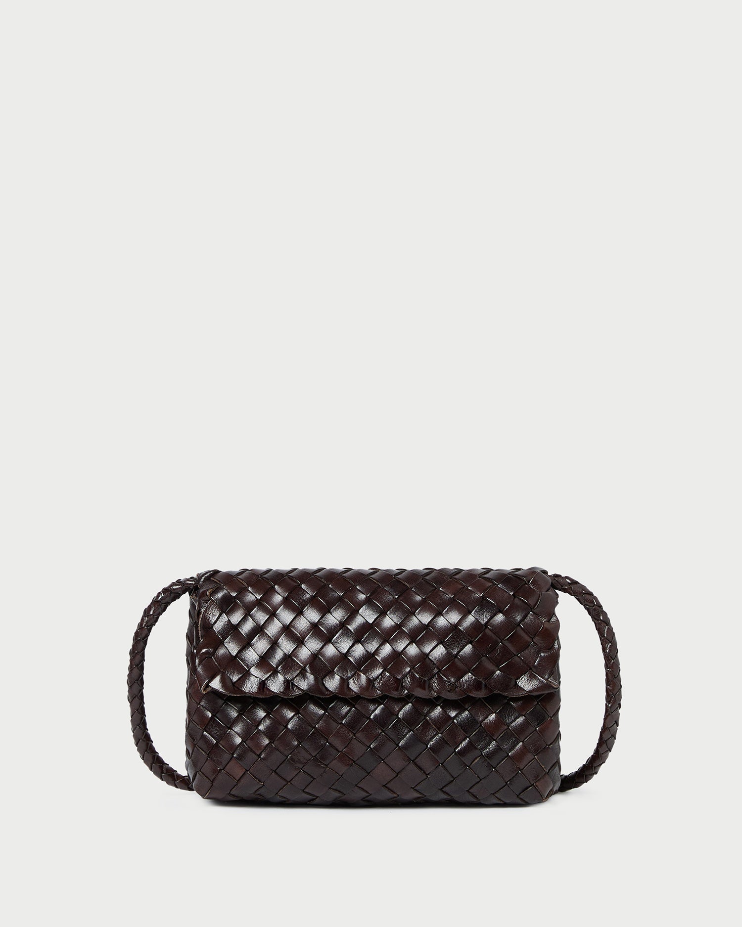 Loeffler Randall Women / Vinnie Chocolate Woven Leather Crossbody