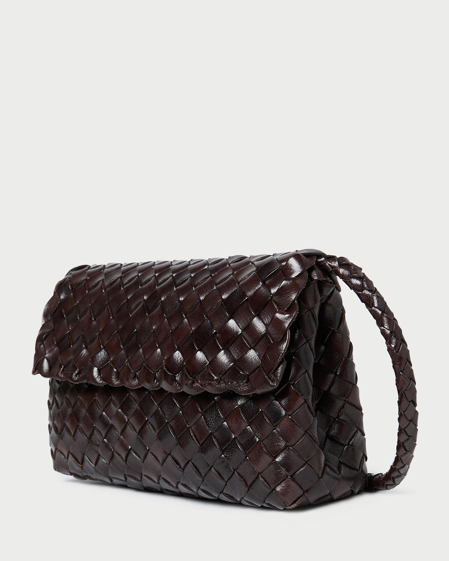 Loeffler Randall Women / Vinnie Chocolate Woven Leather Crossbody
