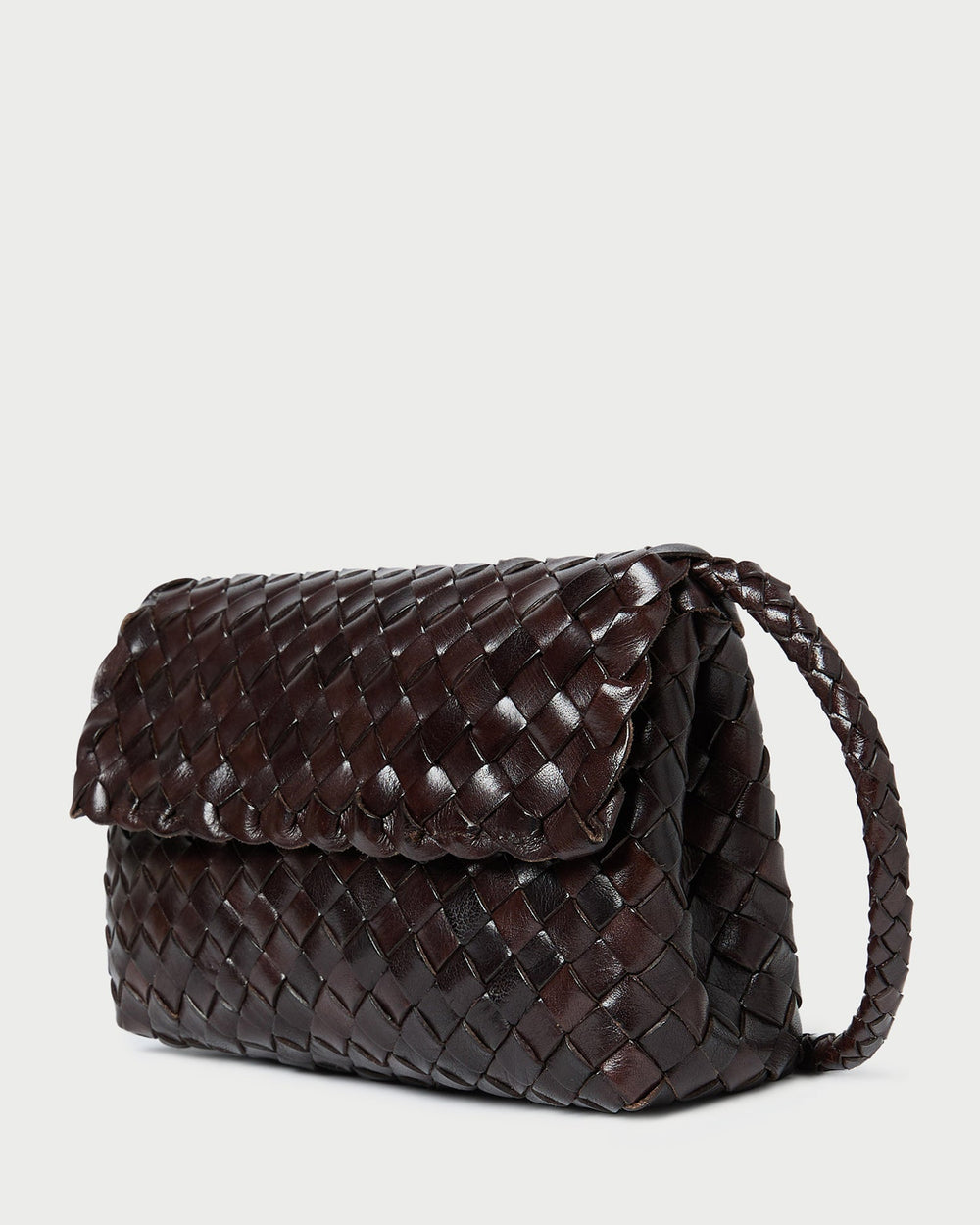Loeffler Randall Women / Vinnie Chocolate Woven Leather Crossbody