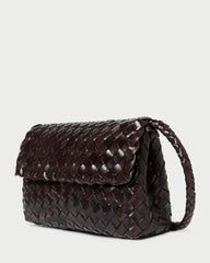 Loeffler Randall Women / Vinnie Chocolate Woven Leather Crossbody