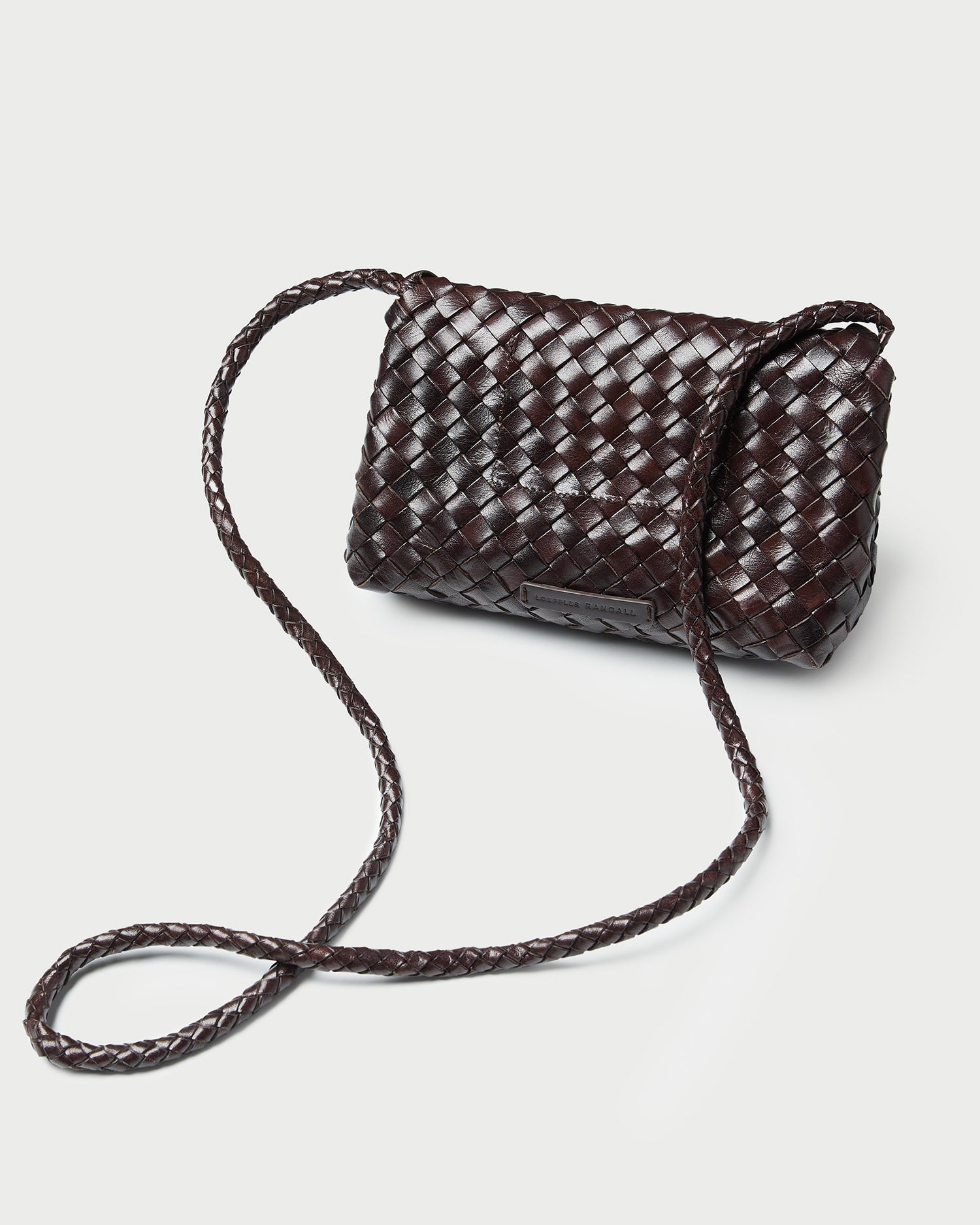 Loeffler Randall Women / Vinnie Chocolate Woven Leather Crossbody