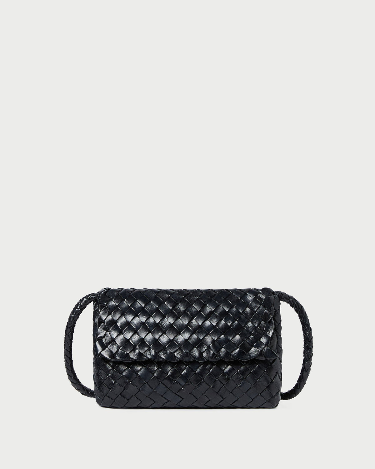 Loeffler Randall Women / Vinnie Black Woven Leather Crossbody