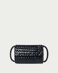 Loeffler Randall Women / Vinnie Black Woven Leather Crossbody