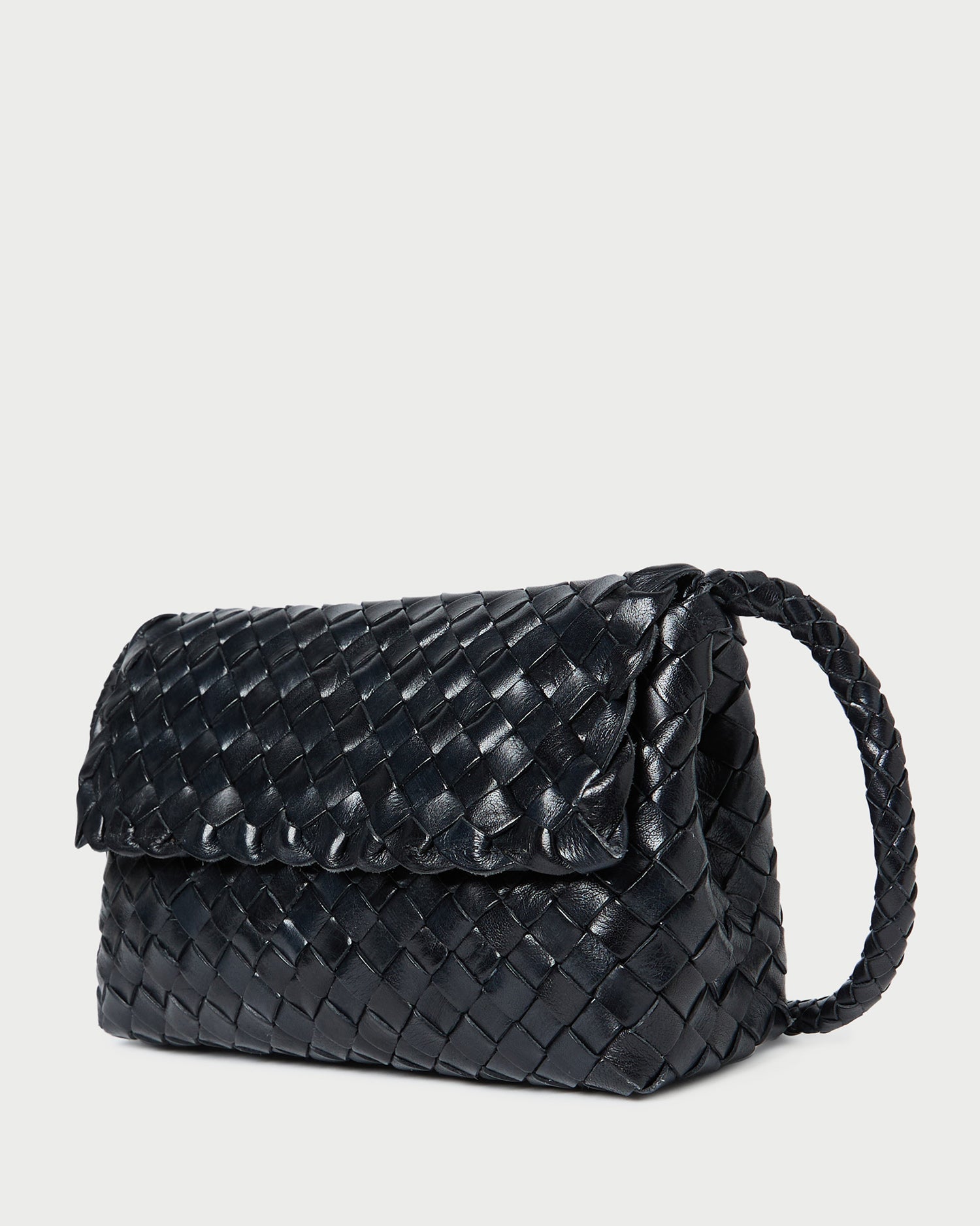 Loeffler Randall Women / Vinnie Black Woven Leather Crossbody