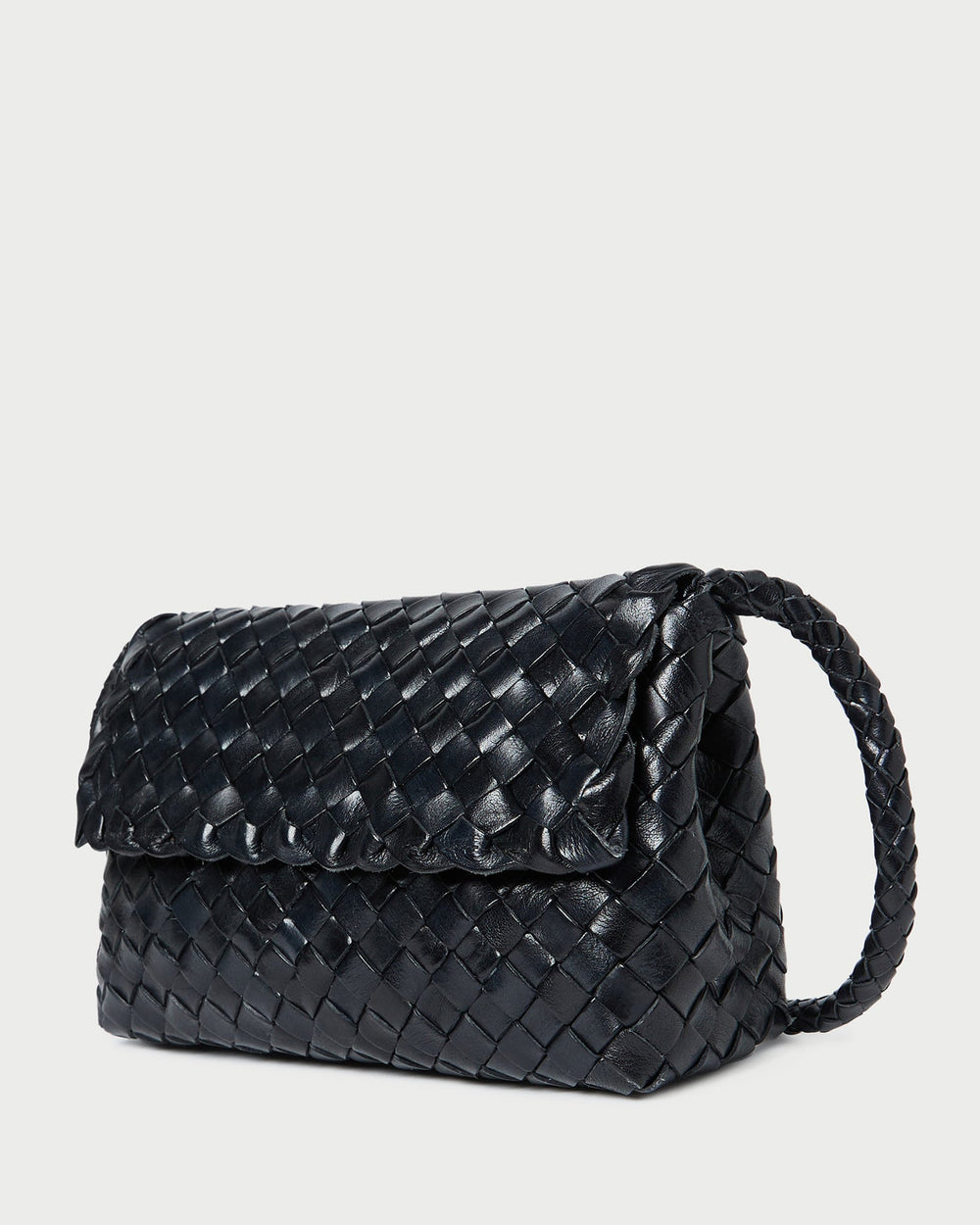 Loeffler Randall Women / Vinnie Black Woven Leather Crossbody