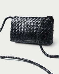 Loeffler Randall Women / Vinnie Black Woven Leather Crossbody