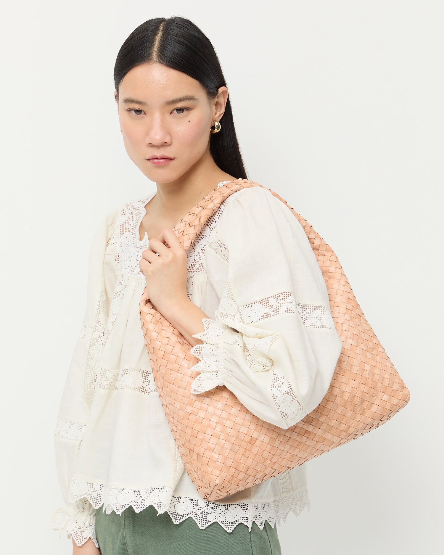 Loeffler Randall Women / Willow Desert Sand Woven Hobo Bag