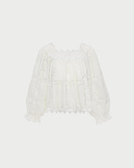 Loeffler Randall Women / Pauline Embroidered Lace Blouse