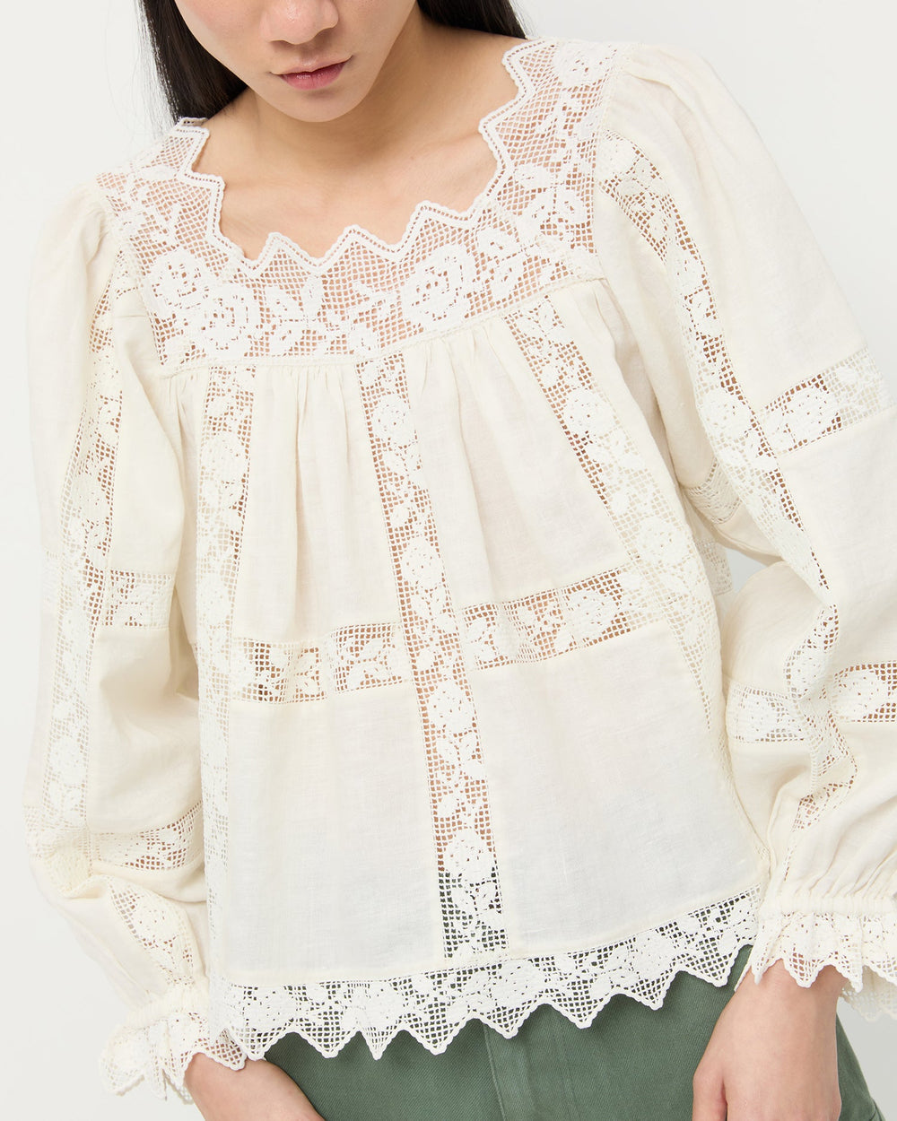 Loeffler Randall Women / Pauline Embroidered Lace Blouse