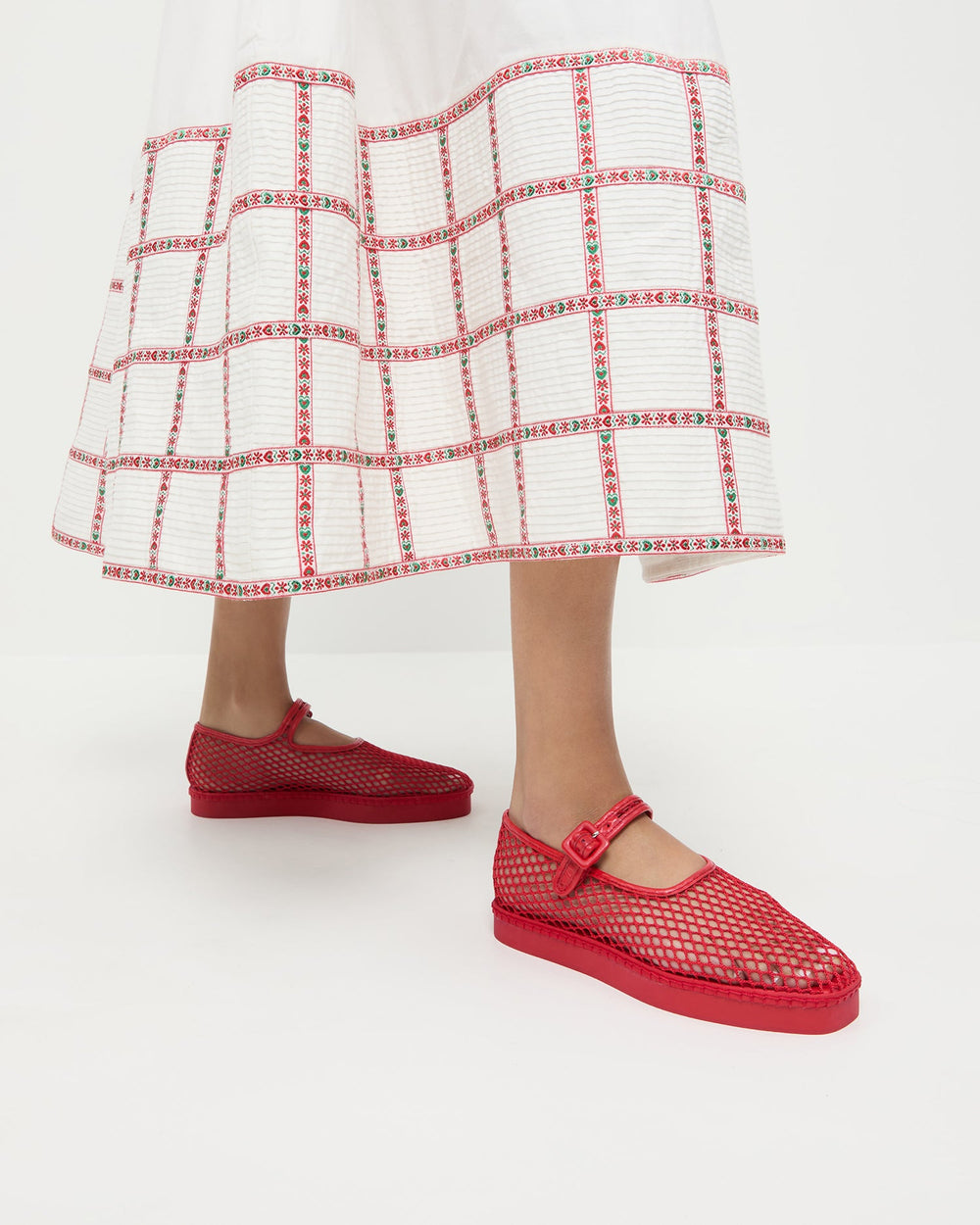 Loeffler Randall Women / Rita Red Netted Mary Jane