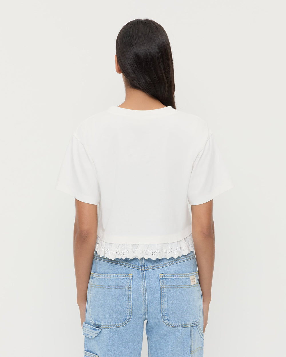 Loeffler Randall Women / Junie Lace Trim Tee