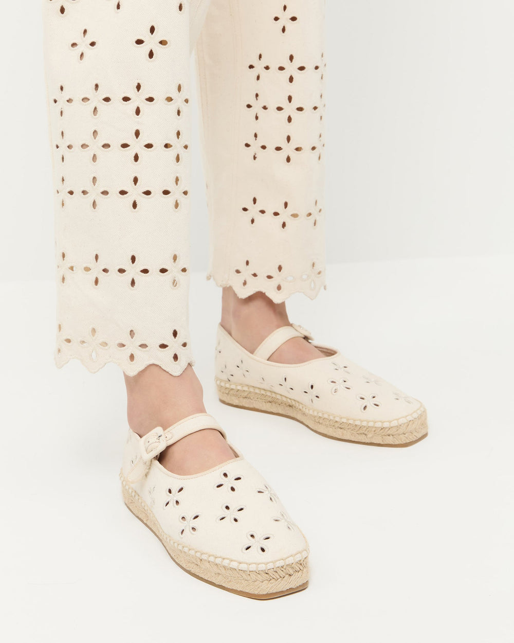 Loeffler Randall Women / Clover Natural Embroidered Espadrille