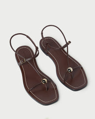 Loeffler Randall Women / Lara Espresso Leather Sandal