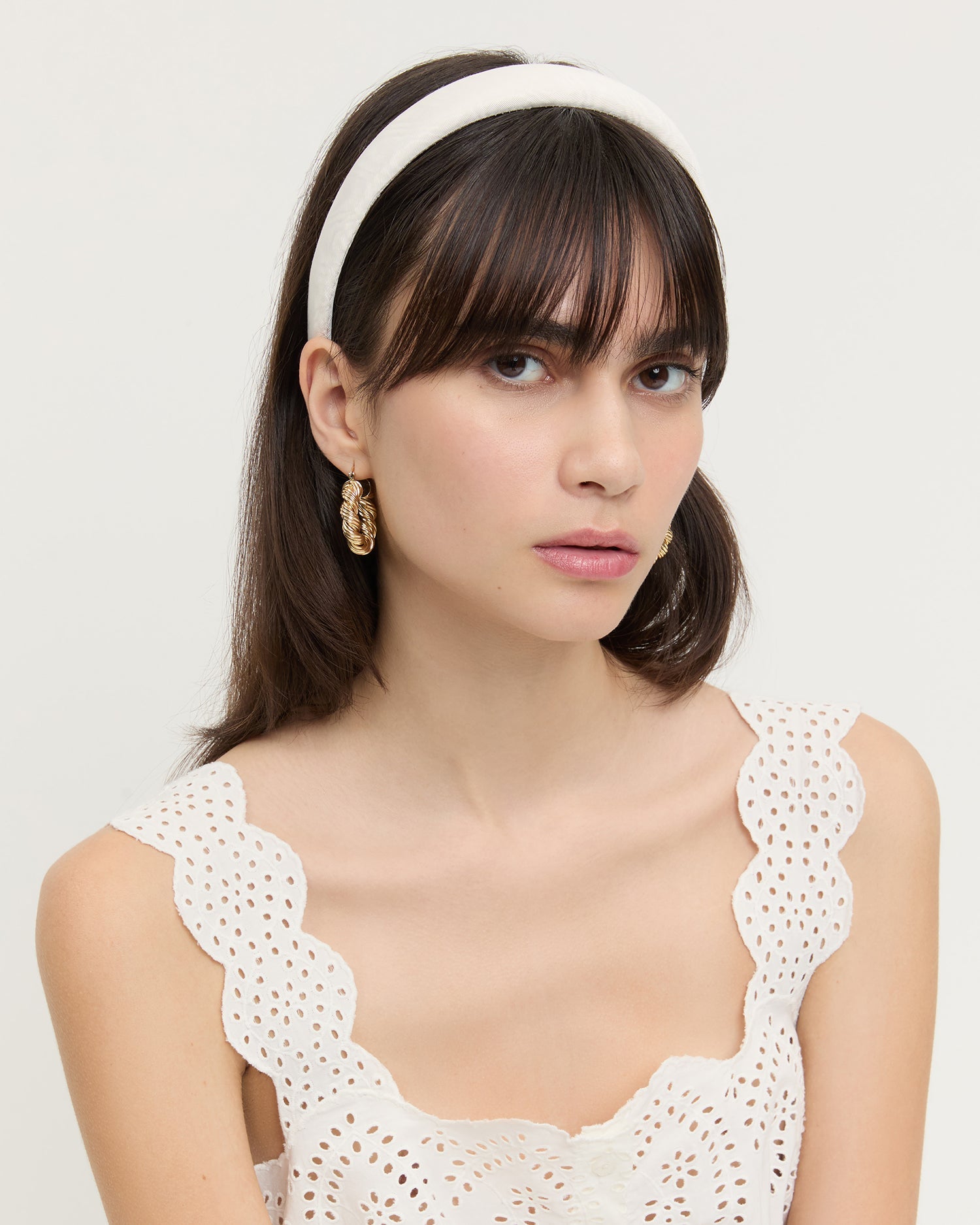Loeffler Randall Women / Marina Cream Puffy Headband
