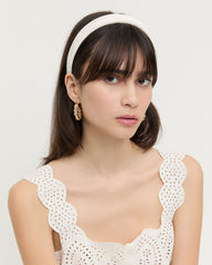 Loeffler Randall Women / Marina Cream Puffy Headband