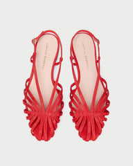 Loeffler Randall Women / Devon Red Moiré Slingback Sandal