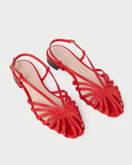Loeffler Randall Women / Devon Red Moiré Slingback Sandal