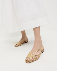 Loeffler Randall Women / Devon Gold Slingback Sandal