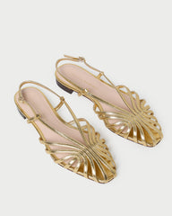 Loeffler Randall Women / Devon Gold Slingback Sandal