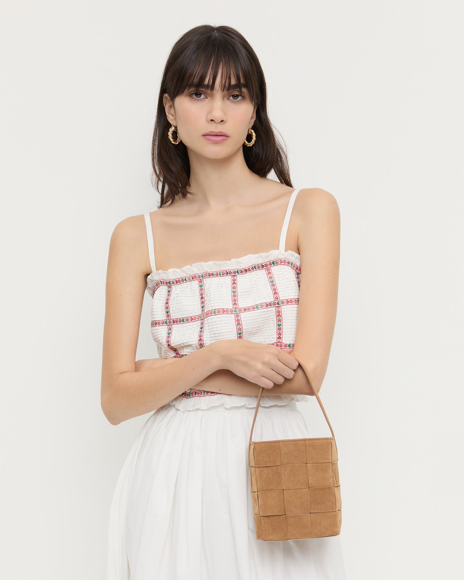 Loeffler Randall Women / Laith Toffee Suede Bucket Bag