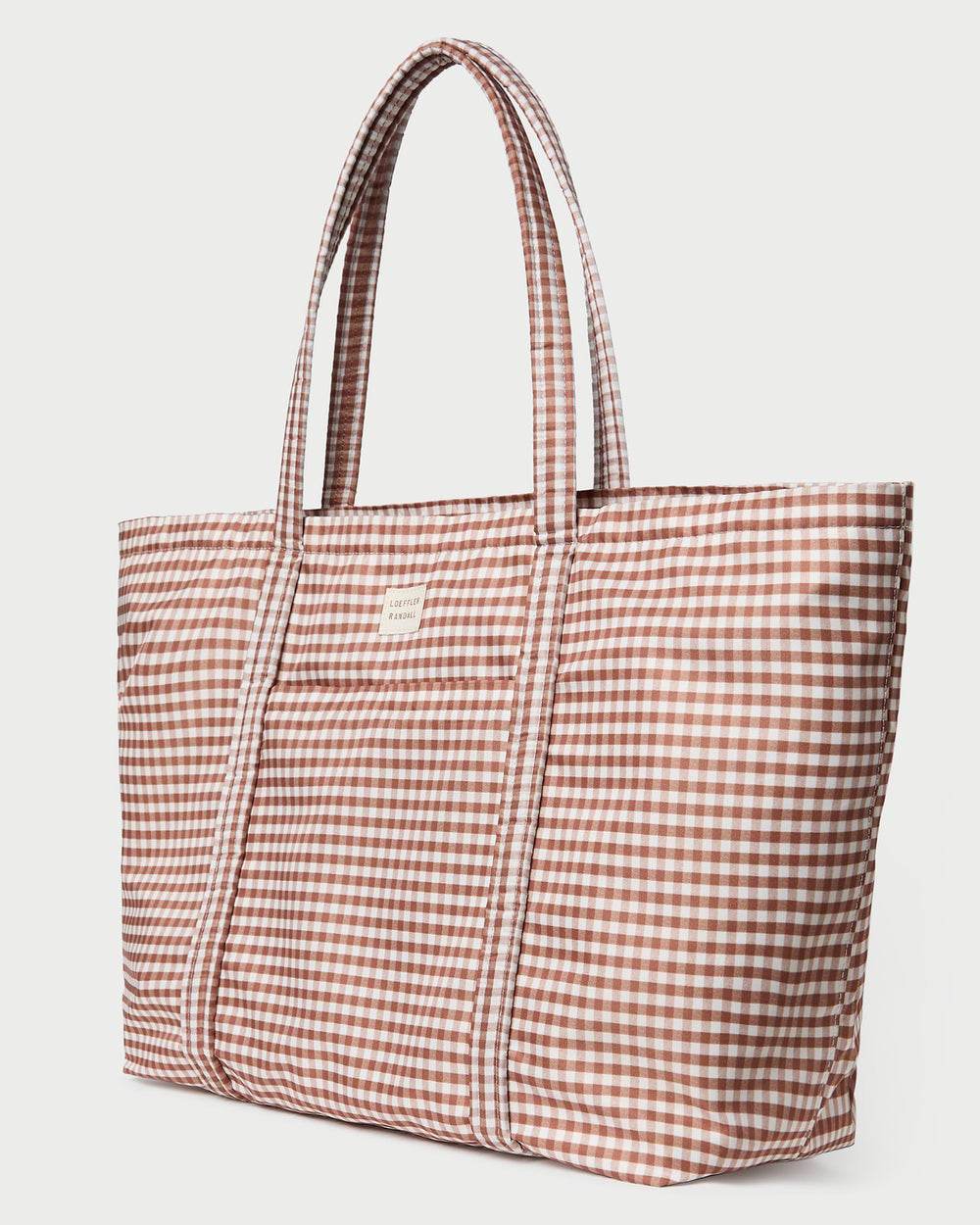 Loeffler Randall Women / Dina Brown Gingham Travel Tote