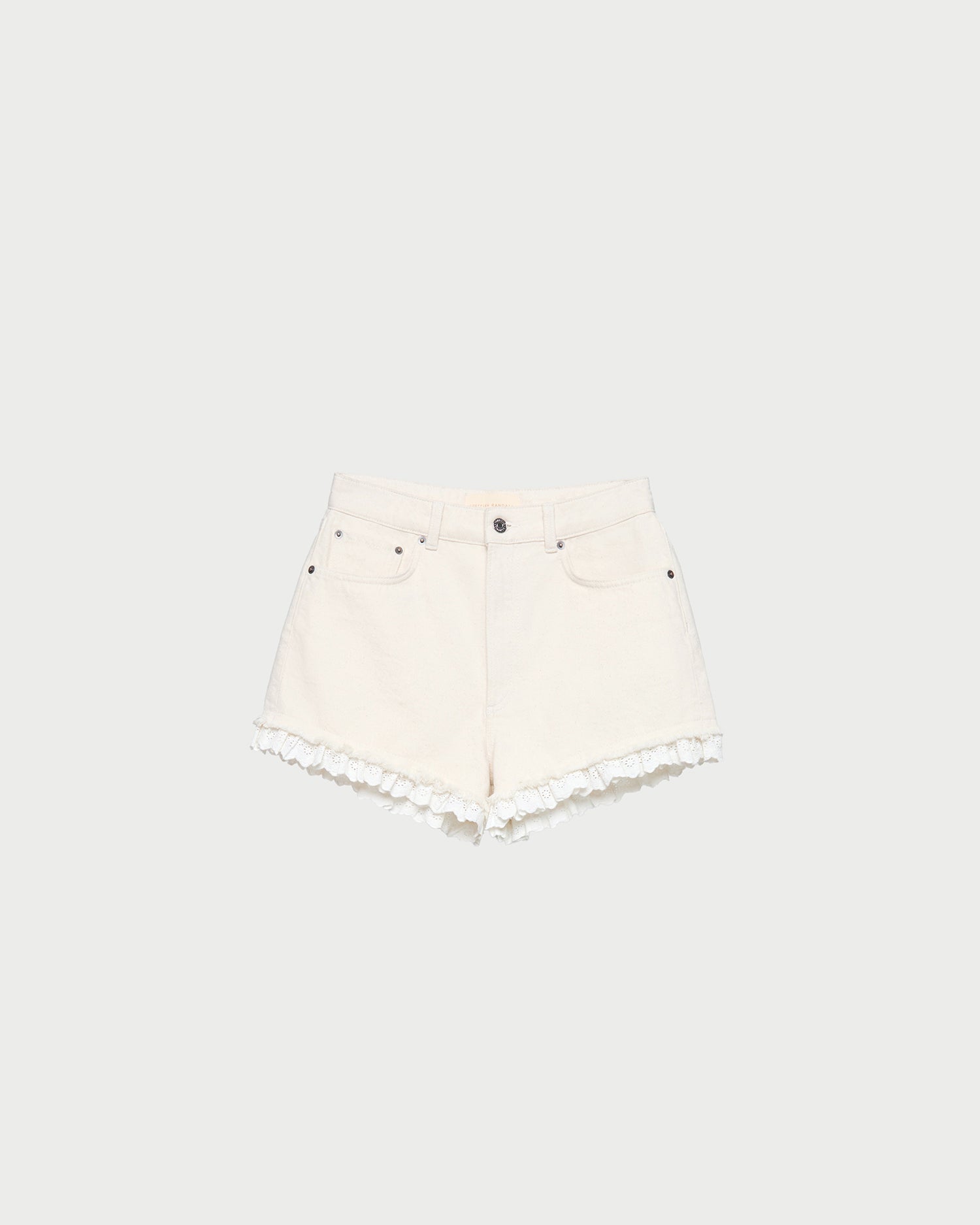 Loeffler Randall Women / Kay Lace-Trimmed Denim Shorts