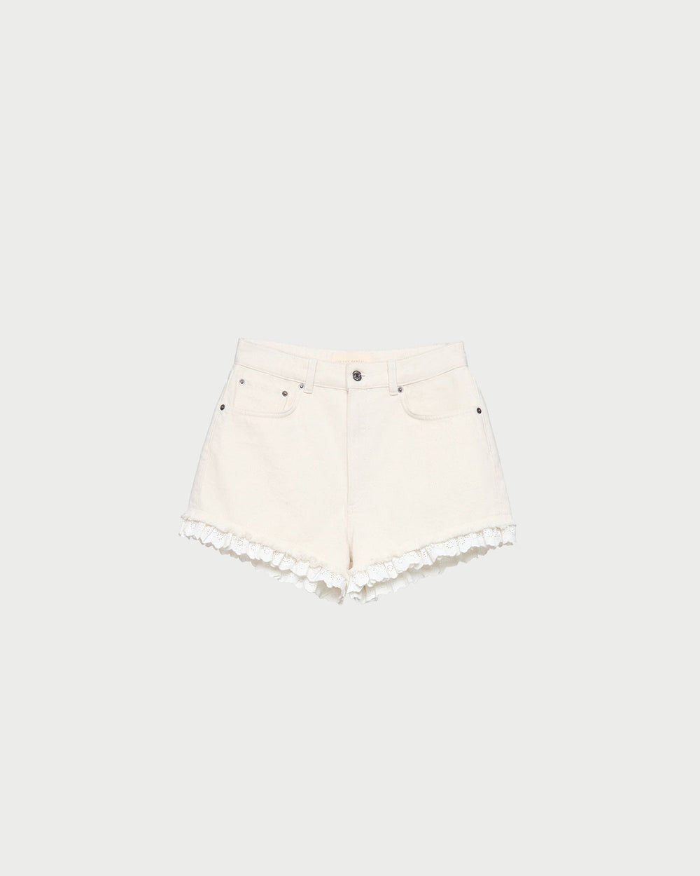 Loeffler Randall Women / Kay Lace-Trimmed Denim Shorts