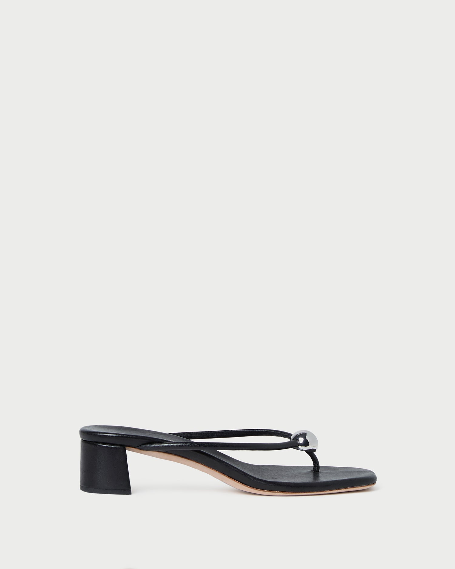 Loeffler Randall Women / Odessa Black Leather Heeled Sandal