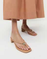 Loeffler Randall Women / Odessa Dune Leather Heeled Sandal