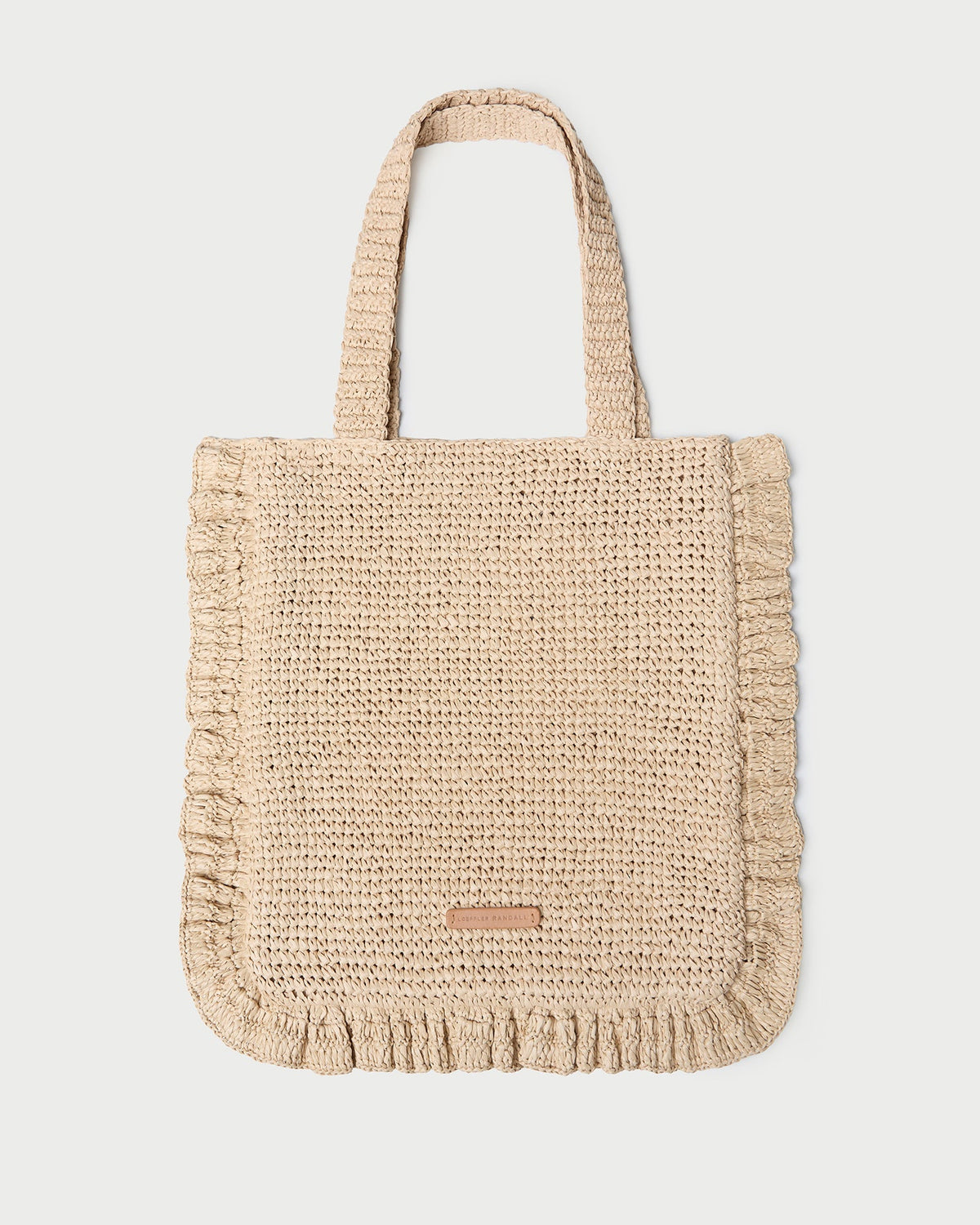 Loeffler Randall Women / Justine Natural Crochet Ruffle Tote