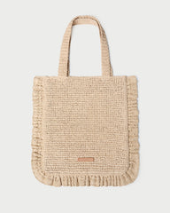 Loeffler Randall Women / Justine Natural Crochet Ruffle Tote
