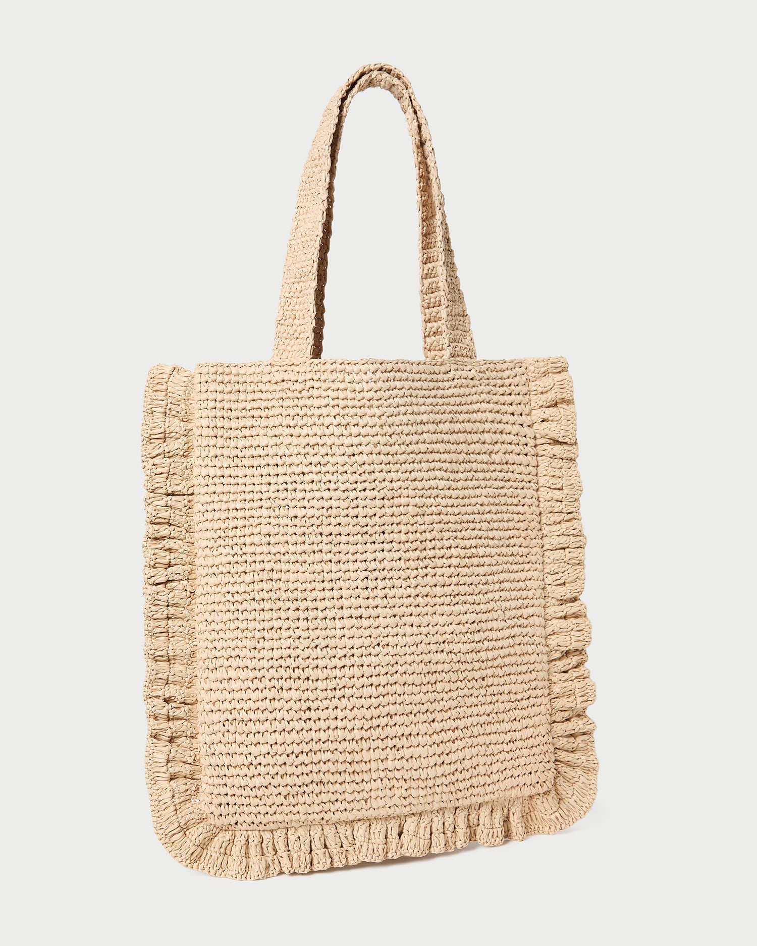 Loeffler Randall Women / Justine Natural Crochet Ruffle Tote