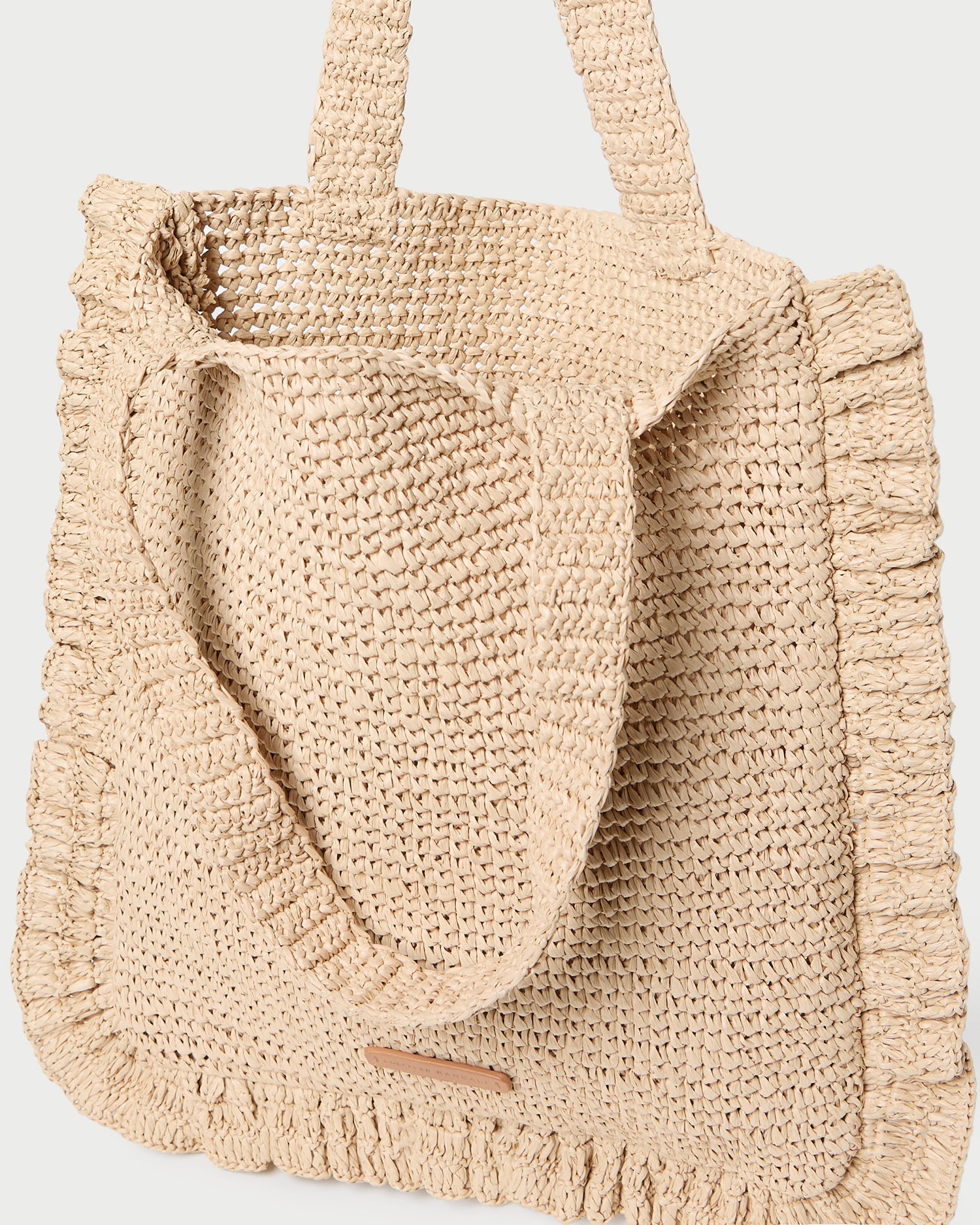 Loeffler Randall Women / Justine Natural Crochet Ruffle Tote