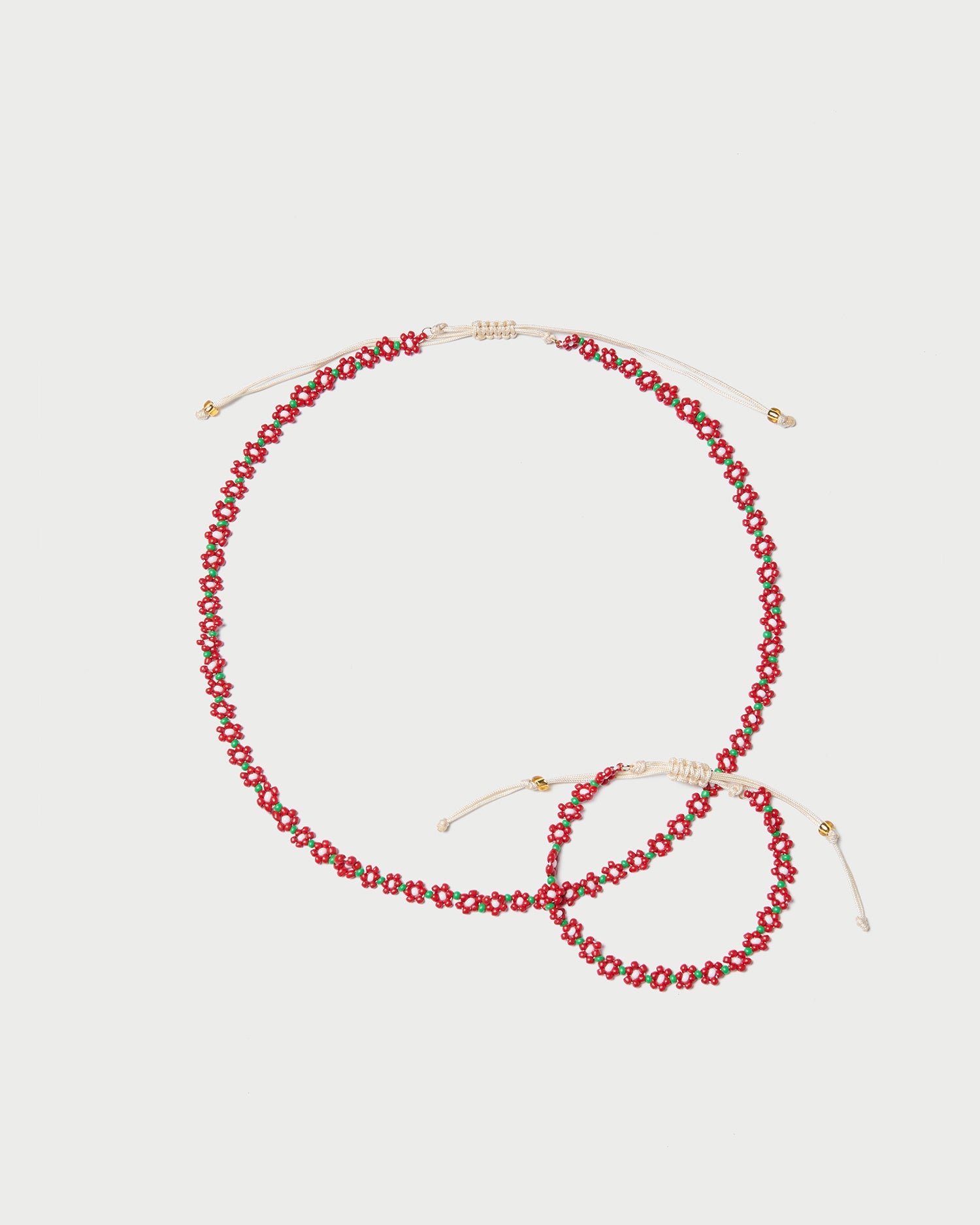 Loeffler Randall Women / Flora Red/White Beaded Set