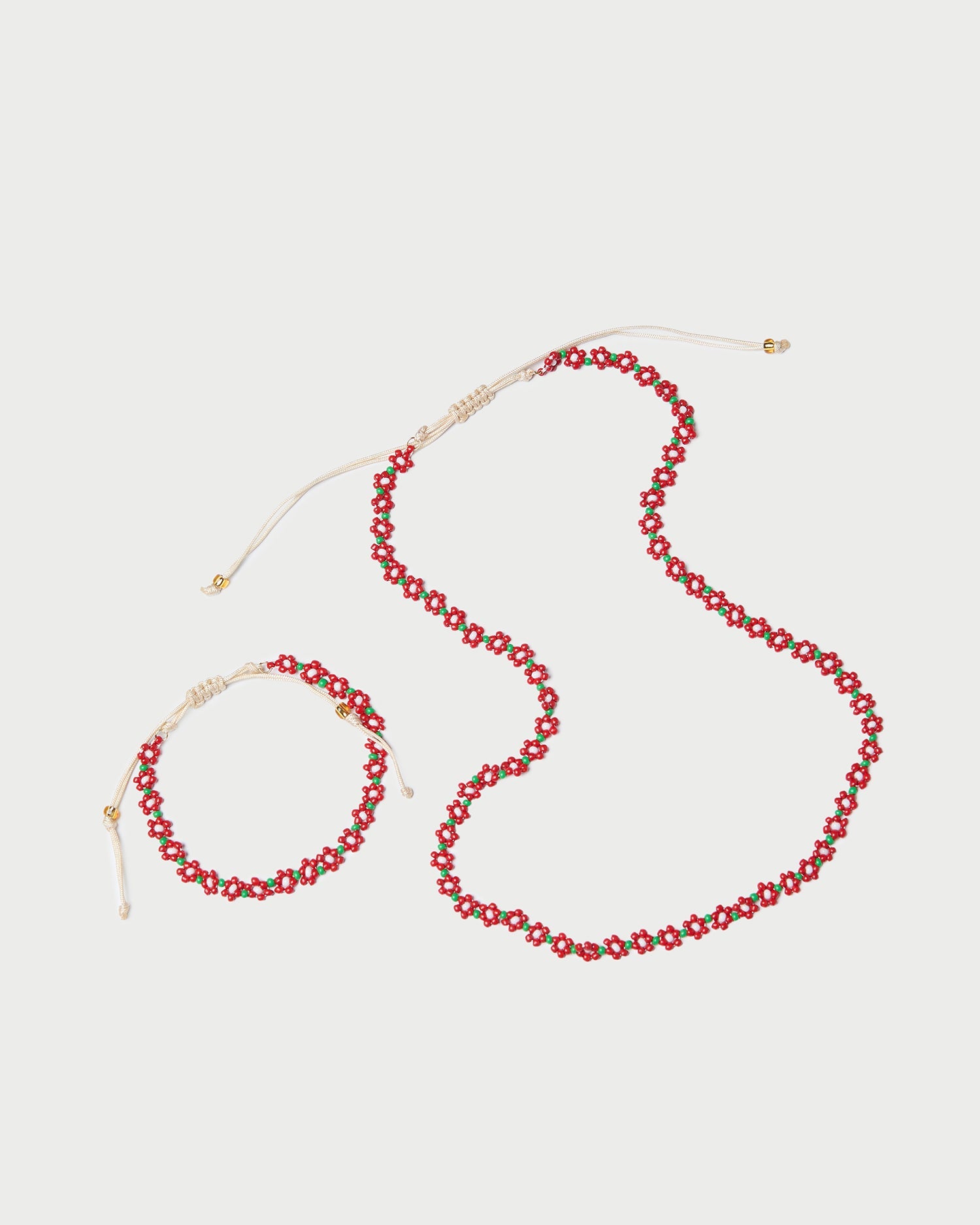 Loeffler Randall Women / Flora Red/White Beaded Set