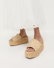 Loeffler Randall Women / Aaron Natural Braided Straw Mule