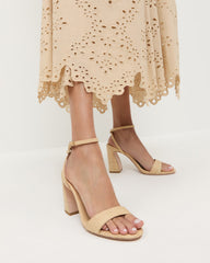 Loeffler Randall Women / Malia Natural Curved-Heel Sandal