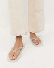 Loeffler Randall Women / Taryn Cream Jelly Flip Flop