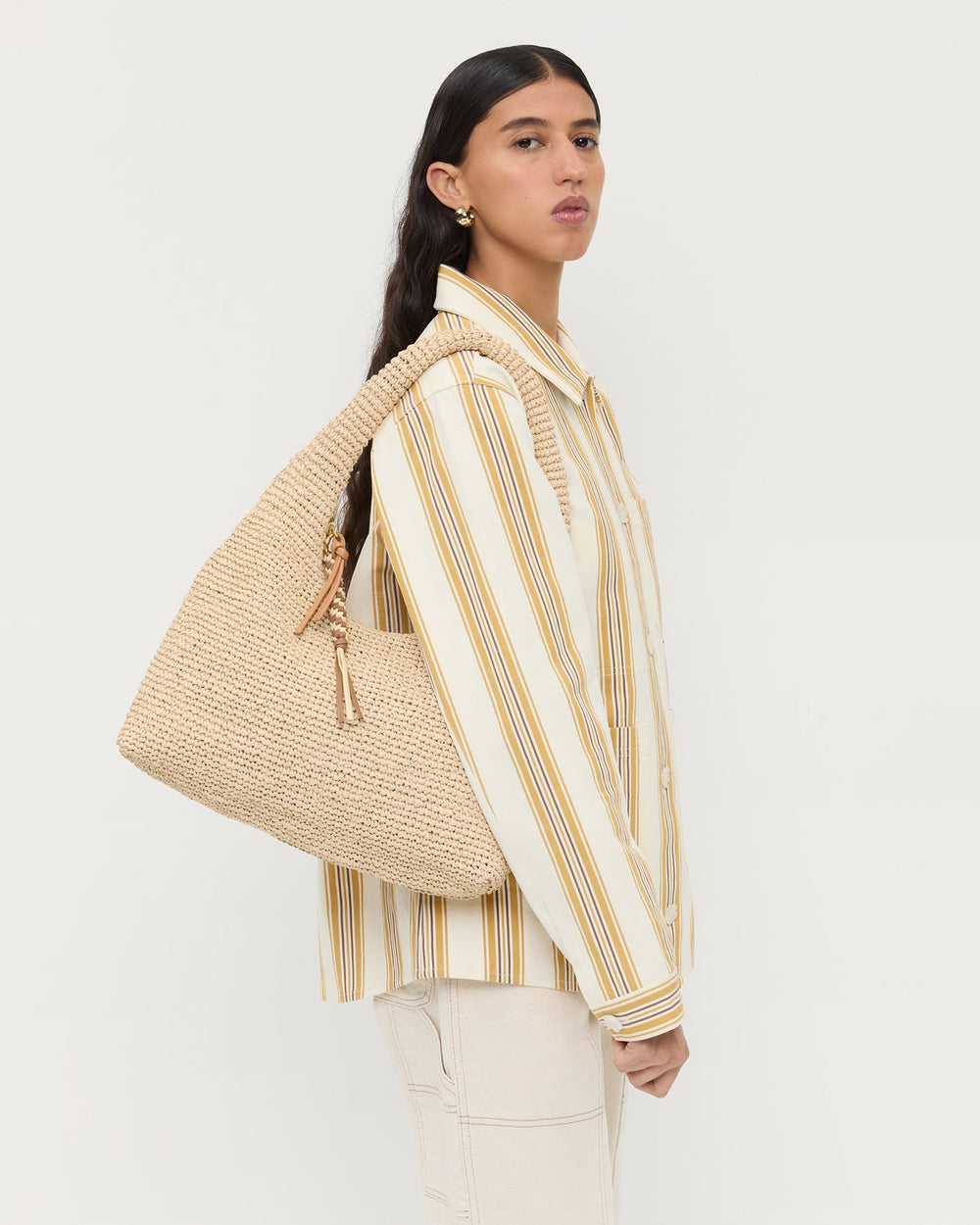Loeffler Randall Women / Willow Natural Woven Hobo Bag