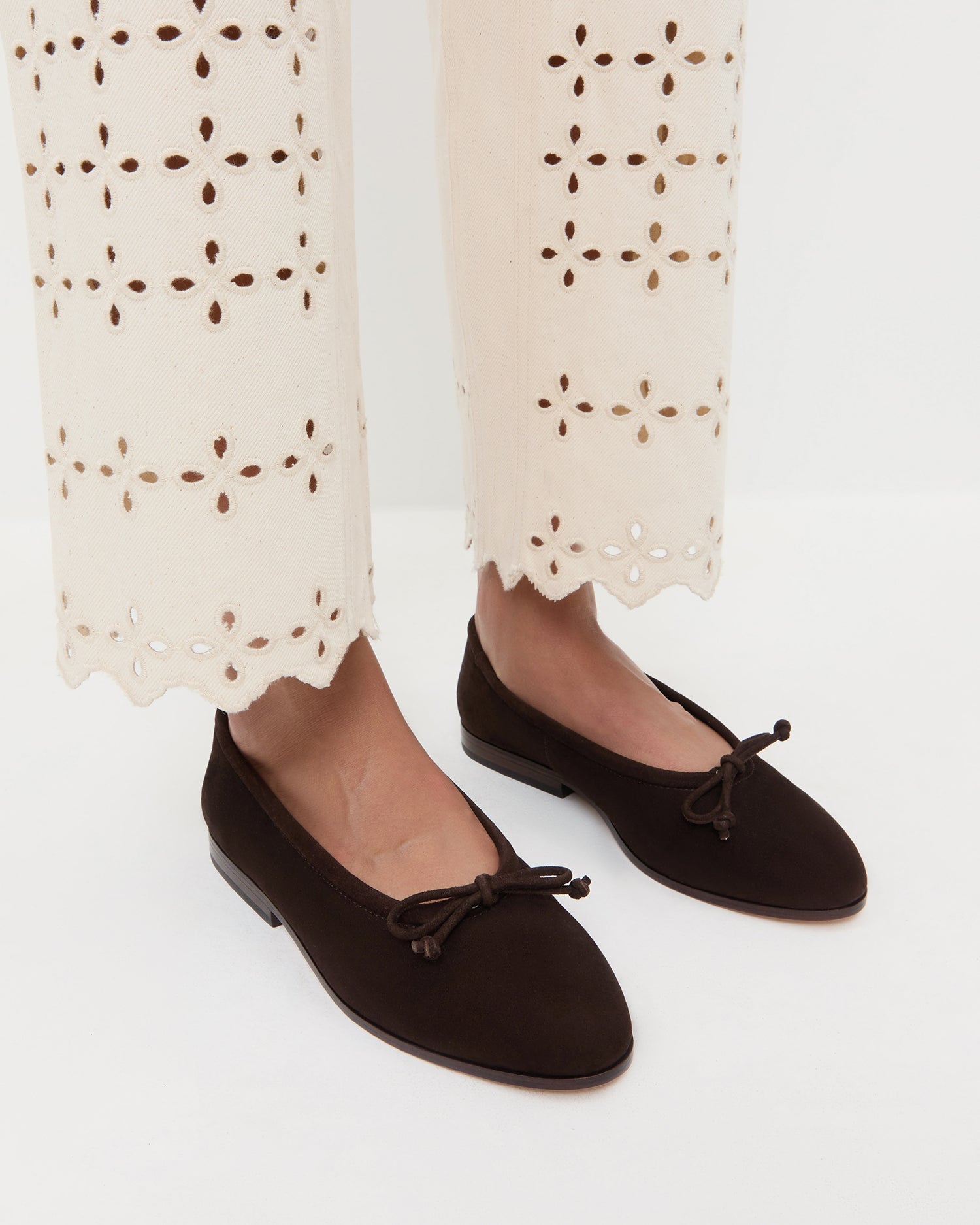 Loeffler Randall Women / Noelle Brown Suede Ballet Flat