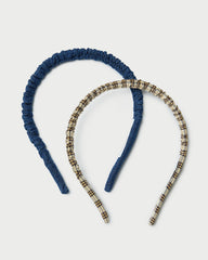 Loeffler Randall Women / Sabine Denim/Butter Plaid Headband Set