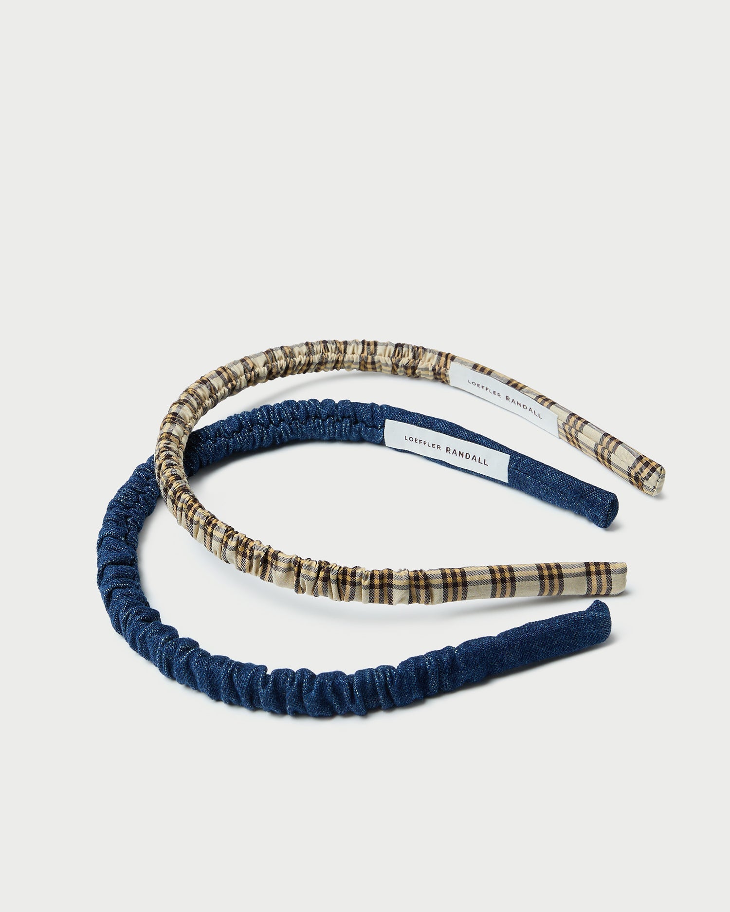 Loeffler Randall Women / Sabine Denim/Butter Plaid Headband Set