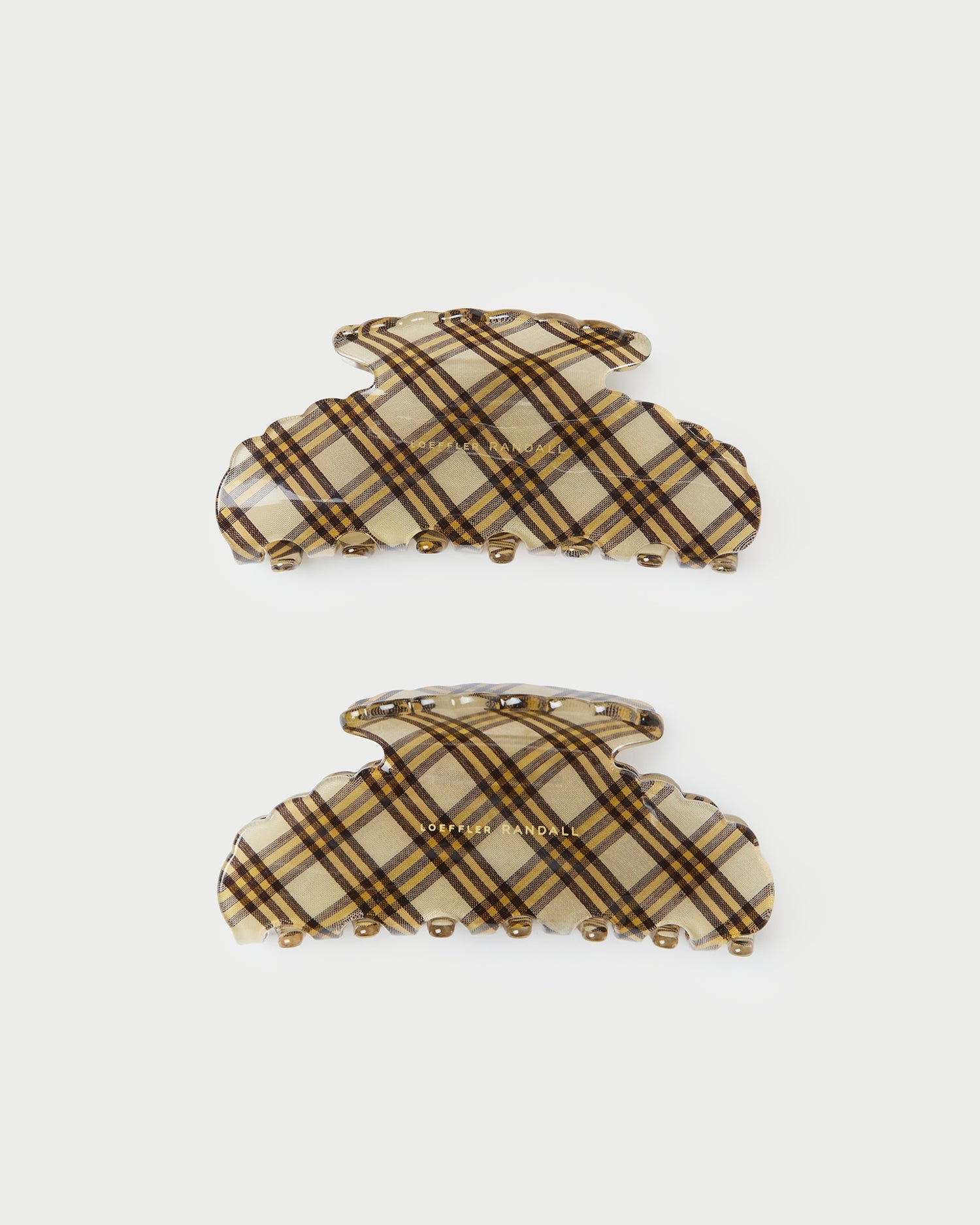 Loeffler Randall Women / Yuri Butter Plaid Hair Clip Set