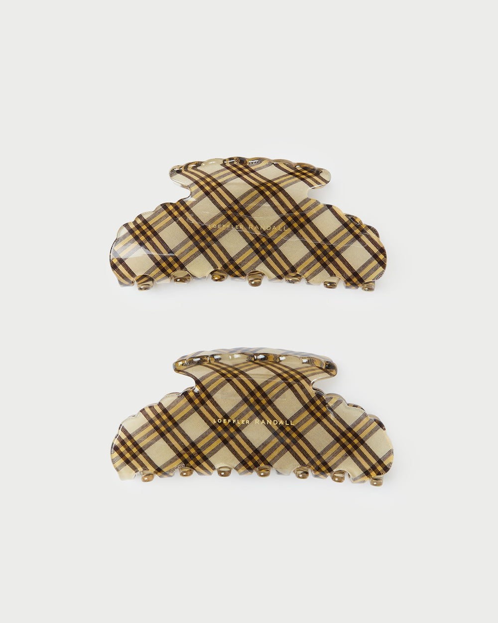 Loeffler Randall Women / Yuri Butter Plaid Hair Clip Set