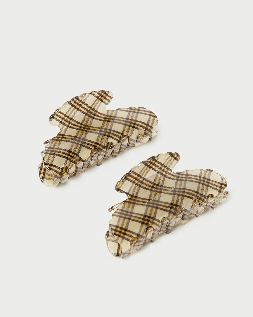 Loeffler Randall Women / Yuri Butter Plaid Hair Clip Set